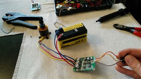 V Brushless Motor Controller Board Test Youtube