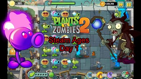 Pvz 2 Reflourished (Steam Ages) Day 1 Complete Full HD - YouTube