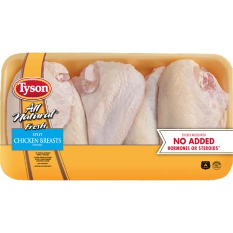 Tyson® All Natural Fresh Split Chicken Breasts With Rib Meat 525 Lb