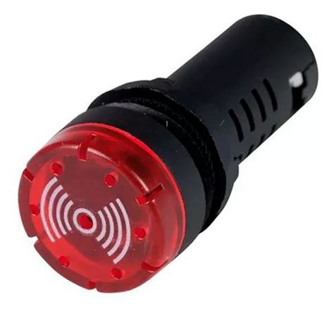 Buzzer Zumbador Led 24volt 80db Rojo Ip40 Luz Piloto Panel MercadoLibre