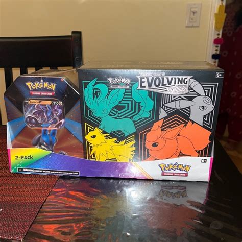 Pokemon Other Evolving Skies Elite Trainer Box Lucario V Tin Costco