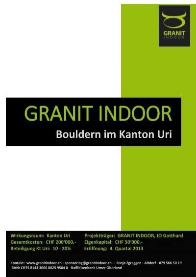 Sponsoren Dossier Granit Indoor