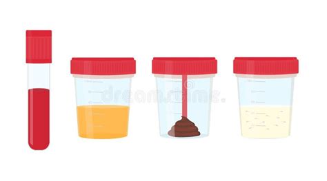 Laboratory Tests Feces Urine Blood Semen Medical Analysis Vector