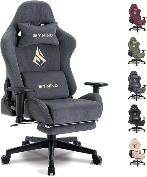 Symino Alcantara Gaming Chair Breathable Office Chair Ergonomic Pc