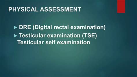 Nursing Assessment History And Physical Assessment Of Male