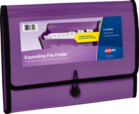 Amazon Avery Expanding File Folder Organizer Pocket Accordion