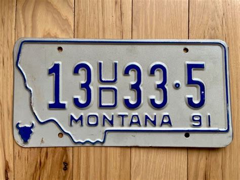 1991 Montana License Plate – RusticPlates