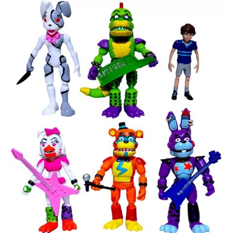 Freddys Glamrock Rockstar Set De Muñecos Freddy Monty Bonnie Envío Gratis