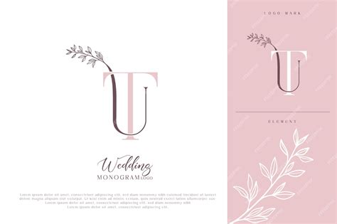 Premium Vector Ut Tu Wedding Initial Monogram Logo