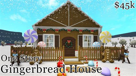 One Story Gingerbread House Bloxburg Speed Build YouTube