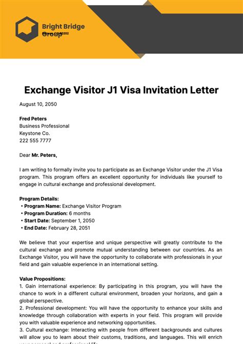 Visitor Visa Invitation Letter Template Infoupdate Org