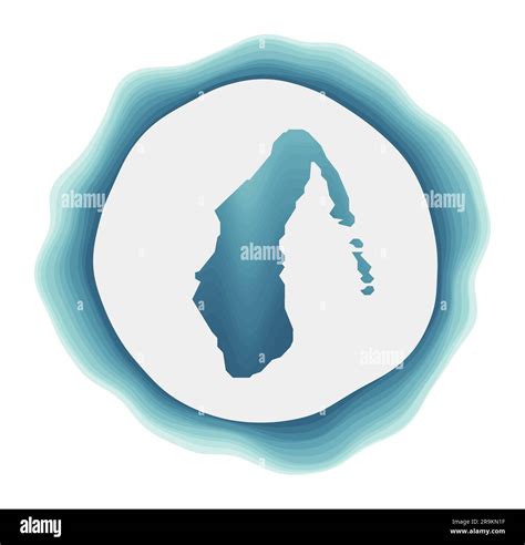 Aitutaki Logo Badge Of The Island Layered Circular Sign Around