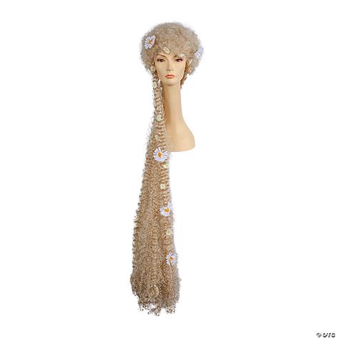 Adult S Blonde Godiva Wig With Flowers Halloween Express