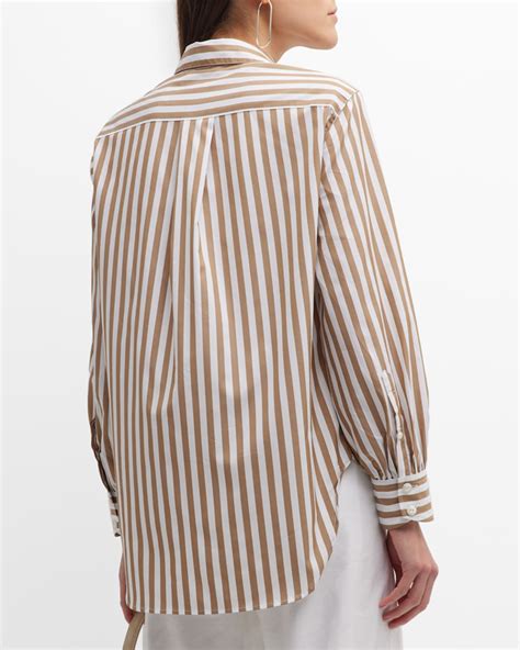 Rag And Bone Maxine Striped Button Front Shirt Neiman Marcus