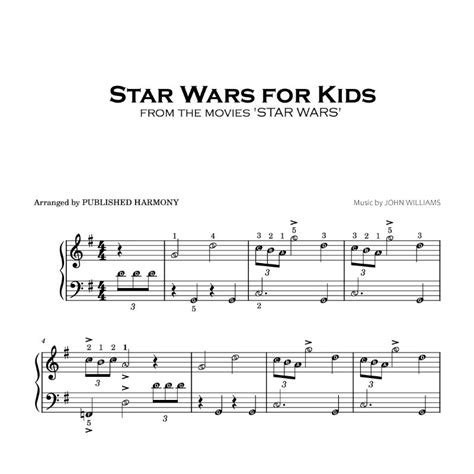 Star Wars Easy Piano Sheet Music Score With Note Names Shopee Malaysia