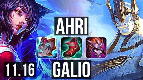 Ahri Vs Galio Mid Defeat 62m Mastery Quadra 2100 Games Na