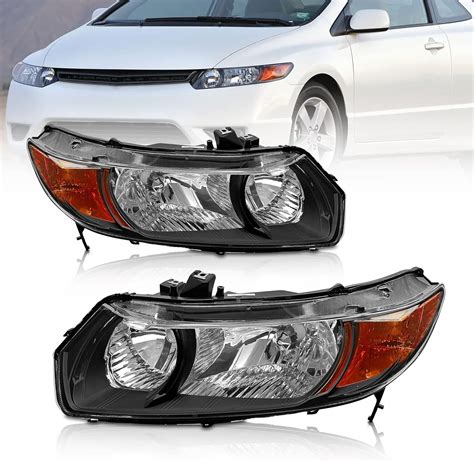 Amazon As Conjunto De Faros Delanteros Para Honda Civic Puertas