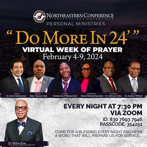 Pm Virtual Week Of Prayer Northeastern Conference Of Seventh Day Adventist Online