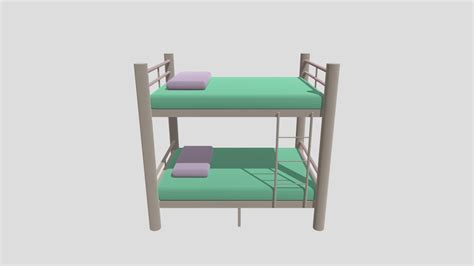 3d Double Decker Bed 3d Model By Miraliya2838 [fa4a976] Sketchfab