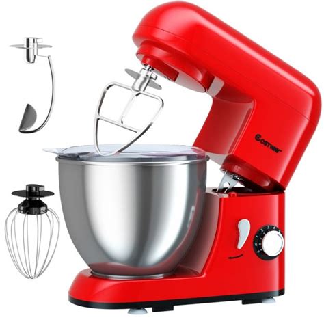 Costway Robot Pâtissier 1300W Batteur Electrique avec Bol d Acier Inox