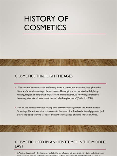 History of Cosmetics | PDF | Cosmetics | Beauty