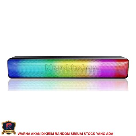 Jual Harga Murah Speaker Bluetooth Soundbar RGB 5 Colors LED Light