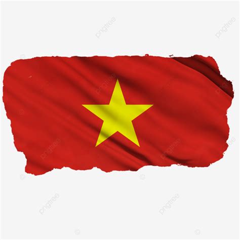 Vietnam Vintage Flag Watercolor Vietnamese Watercolor Vintage Flag