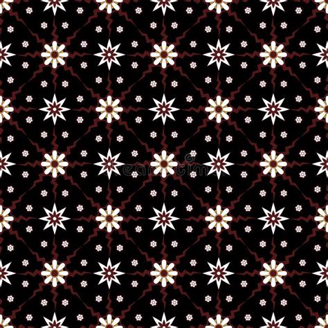 Traditional Simple Geometric Seamless Pattern Of Batik Motif Background