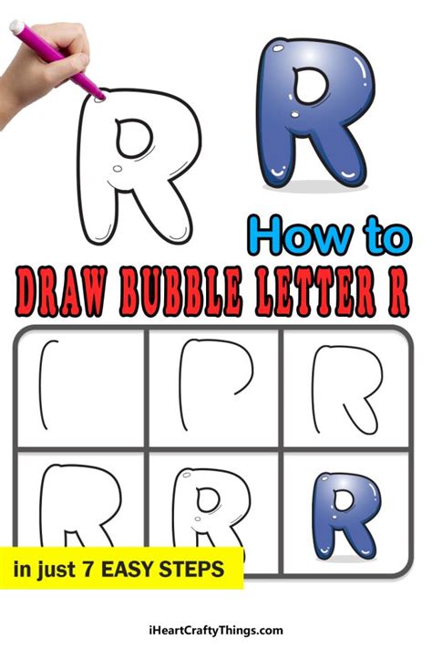 Bubble Letter R Draw Your Own Bubble R In 7 Easy Steps