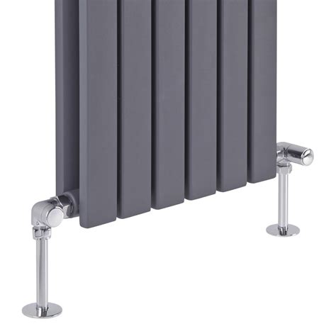 Chrome Corner Towel Rail Radiator Rad Valves Angled Pair Solid Brass