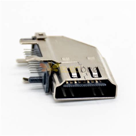 Angled Hdmi Connector Female Type For Pcb Application