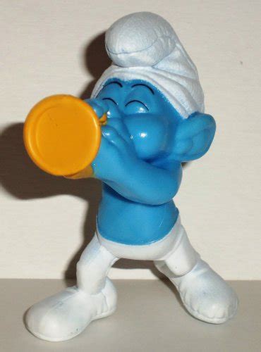 McDonald S 2013 Smurfs 2 Harmony Smurf PVC Figure Happy Meal Toy Loose Used