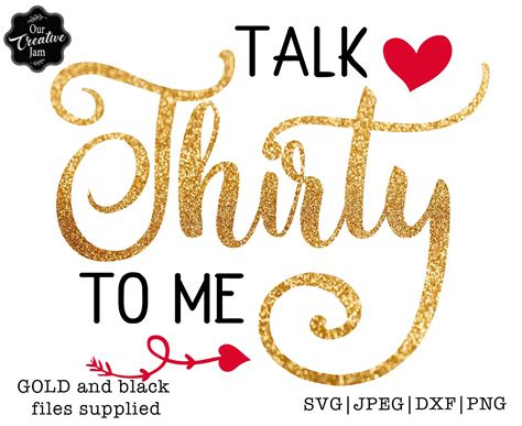 Talk Thirty To Me SVG 30th Birthday Svg For Women30th Etsy Canada