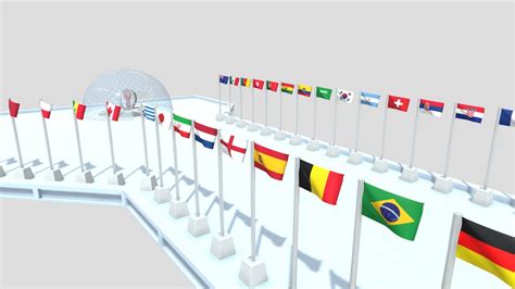 World Cup Qatar All Flags Buy Royalty Free D Model By Shin