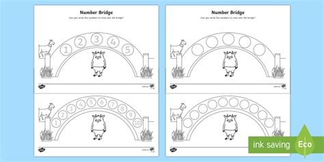 Number Bridge Worksheet Worksheets Teacher Made