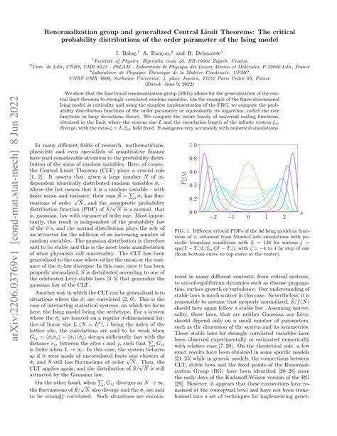 PDF Renormalization Group And Generalized Central Limit Theorems The