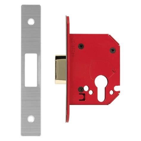 Strongbolt Euro Profile Mortice Deadlock 3 Polished Brass Selco