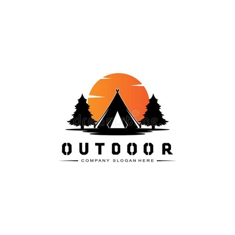 Vector De Icono Del Logotipo De Campings Al Aire Libre Dise O De