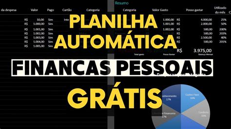 Planilha Para Organizar A Vida Financeira Planilha De Finan As