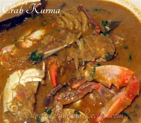 Crab Kurma Nandu Masala Chettinadu Nandu Kulambu Simple Indian