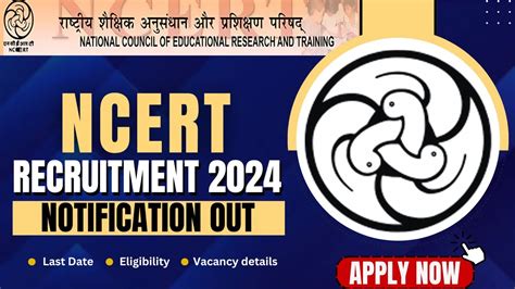 Ncert Recruitment Notification Application Date Fee