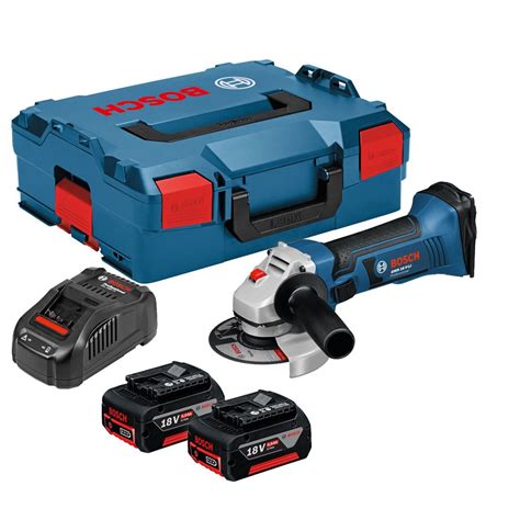 Bosch Gws V Mm Angle Grinder With X Ah Batteries And Charger