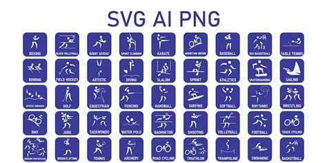 Pictograms Olympics Tokyo Olympic Games Svg Ai Png Etsy