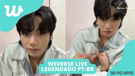 Legendado Pt Br Weverse Live Jungkook Ah Sim Youtube