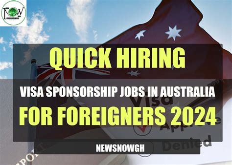 Visa Sponsorship Jobs In Australia For Foreigners 2024 Hiring