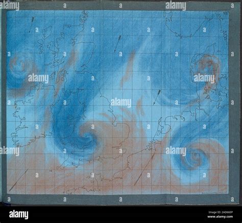 Las corrientes de aire a lo largo de las Islas Británicas 19th century
