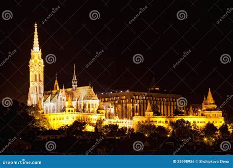 Fisherman S Bastion Night View Stock Photo - Image of europe, castle ...