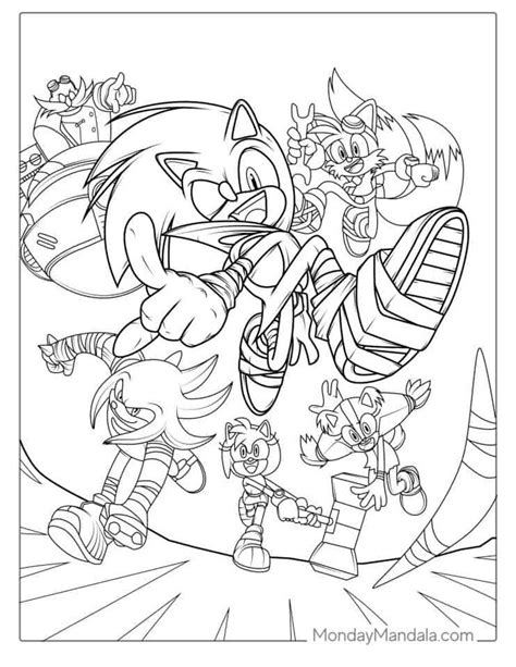 Sonic And Friends Coloring Page Sonic Coloring Pages Coloring Pages Coloring Books