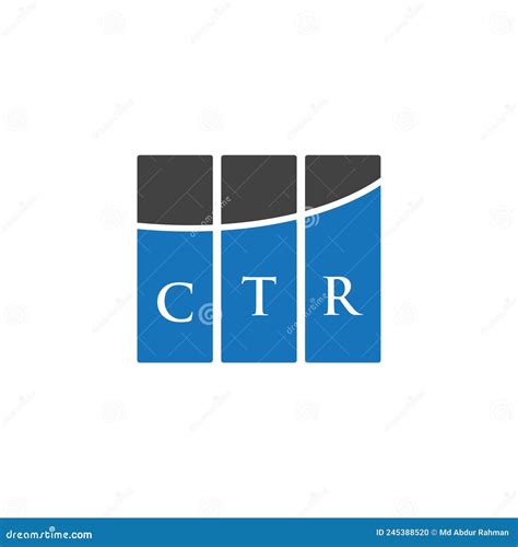 CTR Letter Logo Design on BLACK Background. CTR Creative Initials ...