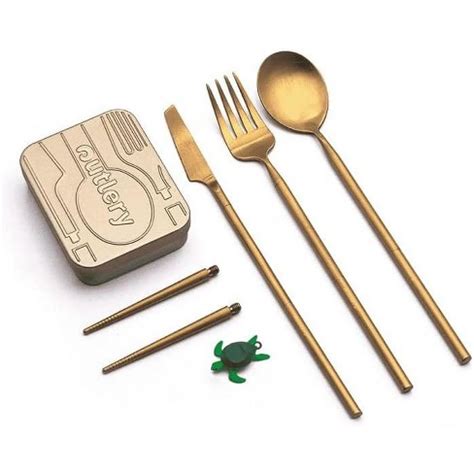 Outlery Reusable Stainless Steel Portable Travel Cutlery Set ...